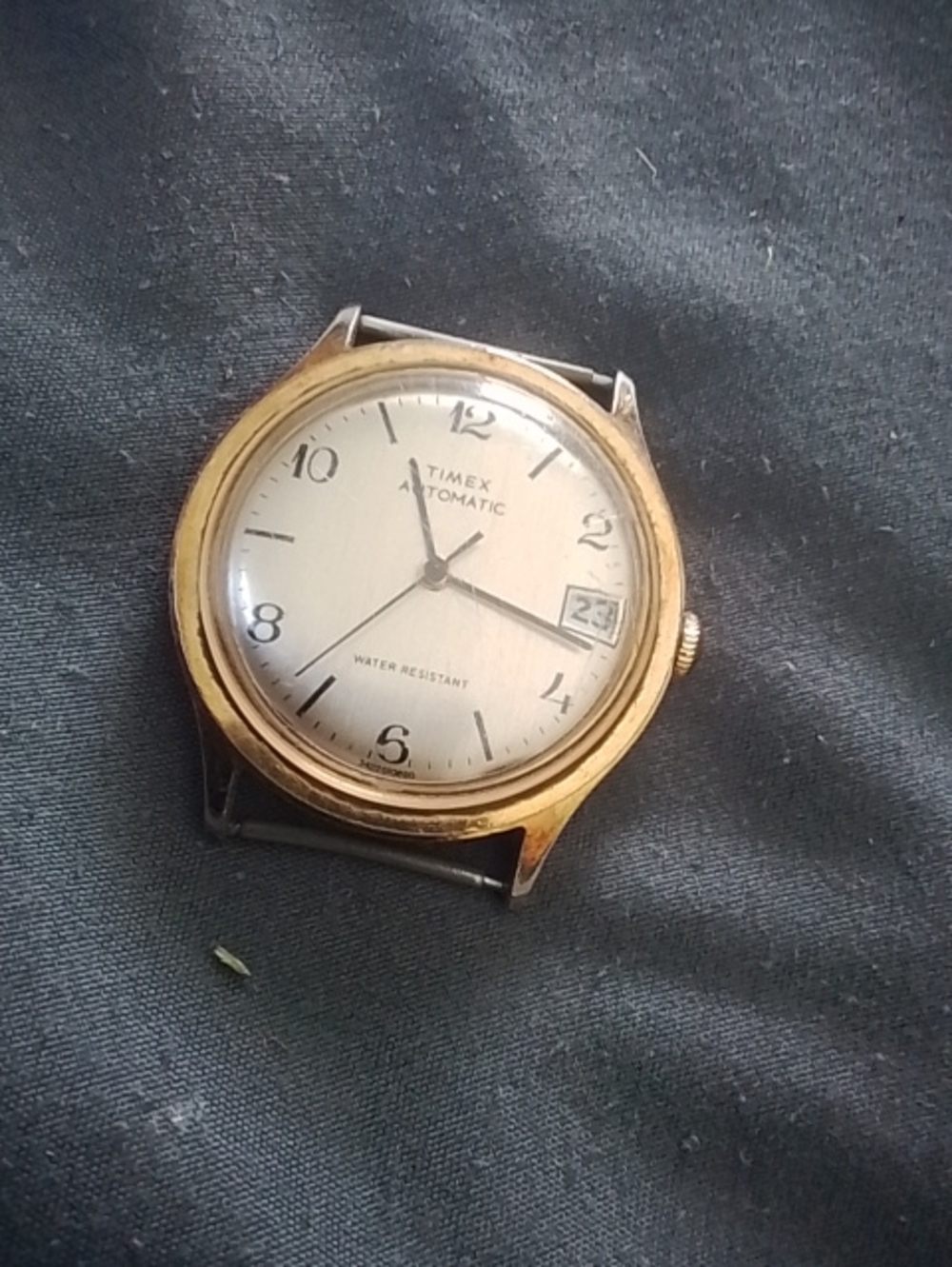 Timex Gold Tone Watch with White Dial